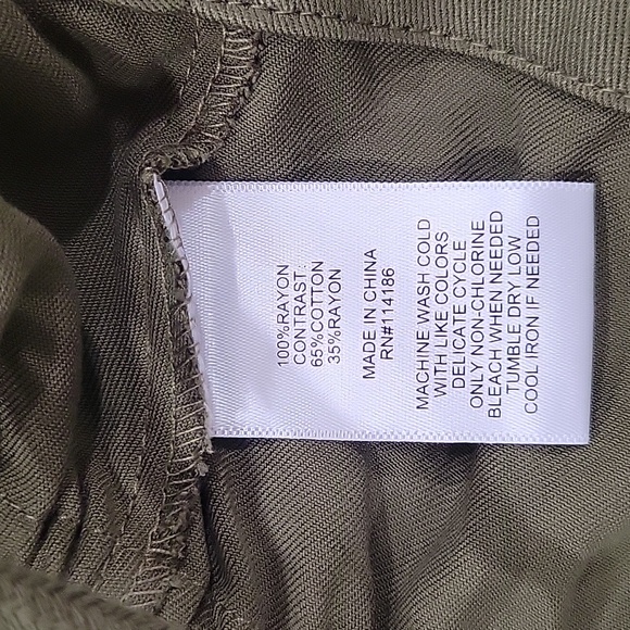 Frye & Co Green Lightweight Open Front Utility Style Jacket - Picture 13 of 14